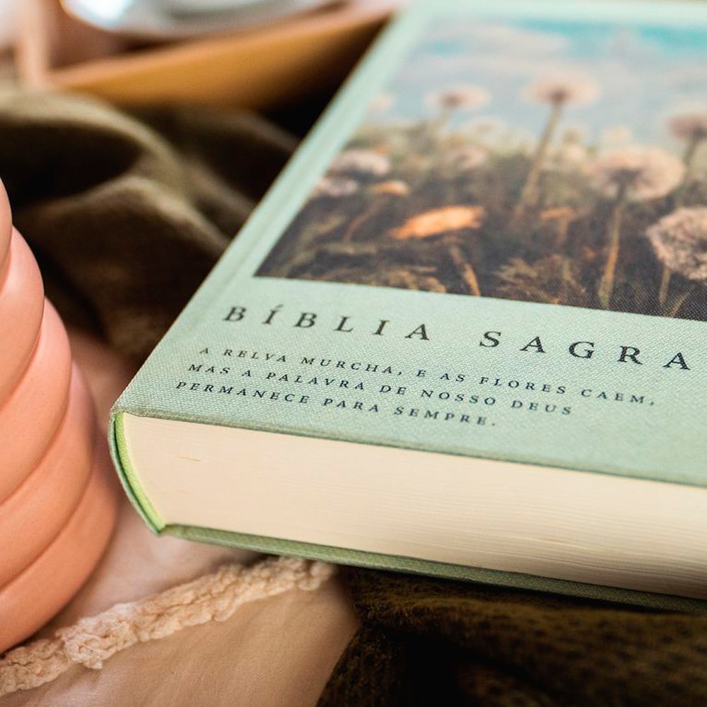 Bíblia Sagrada com Espaço para Anotações | NVI | Leitura Perfeita | Capa Dura Tecido Dente de Leão