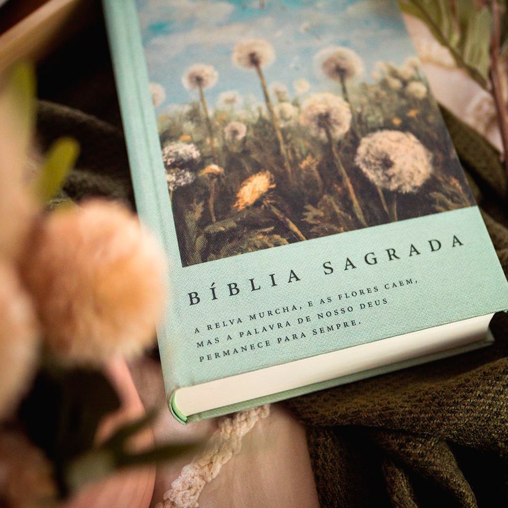 Bíblia Sagrada com Espaço para Anotações | NVI | Leitura Perfeita | Capa Dura Tecido Dente de Leão