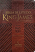 Bíblia de Estudo King James Atualizada | 1611 | Letra Normal | Capa Luxo Marrom