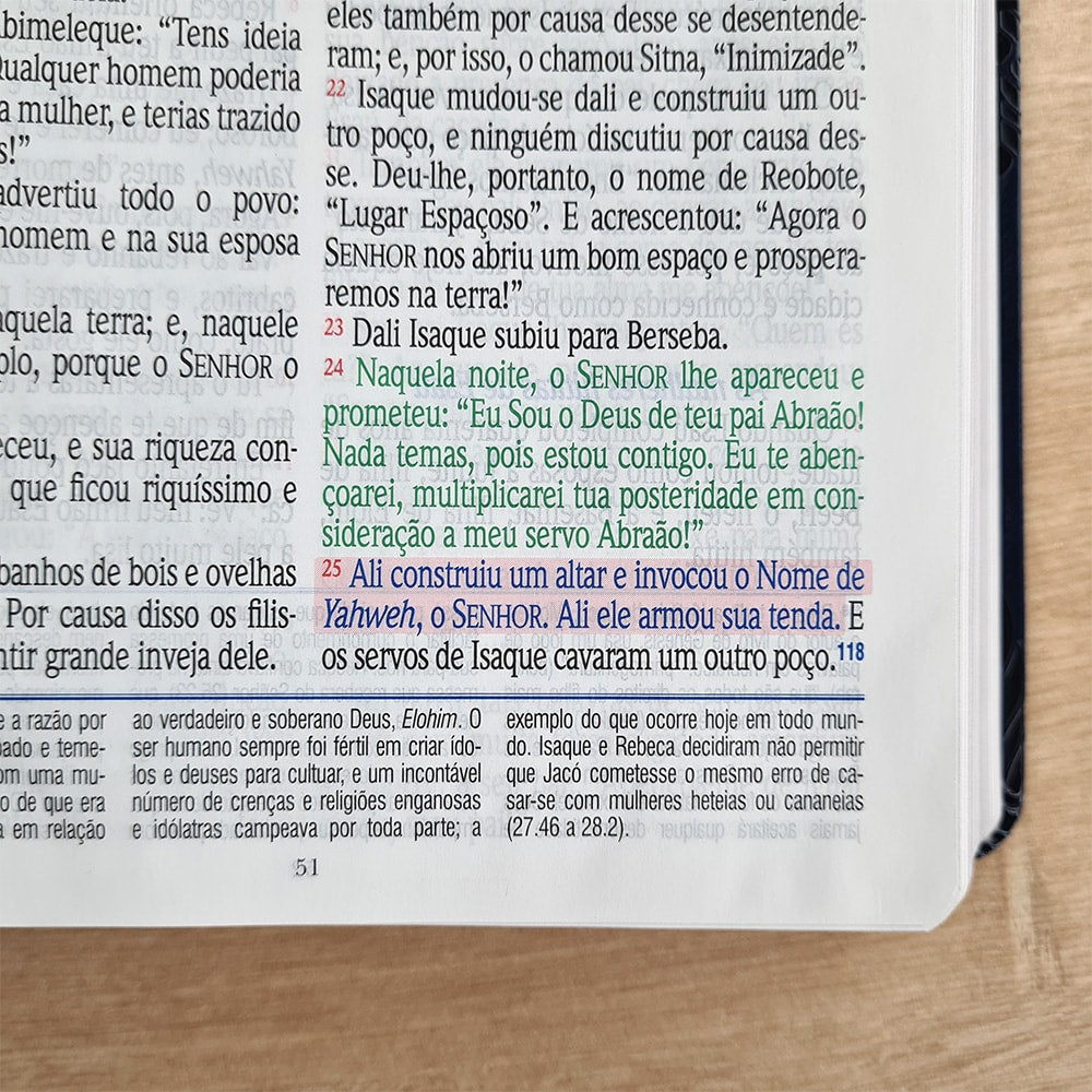 Bíblia de Estudo King James Atualizada | 1611 | Letra Normal | Capa Luxo Azul