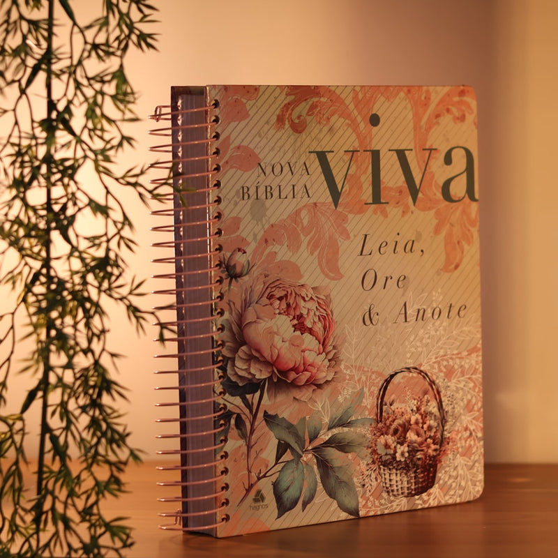 Nova Bíblia Viva Com Espaço para Anotação | Letra Normal | Capa Espiral Colheita Abundante
