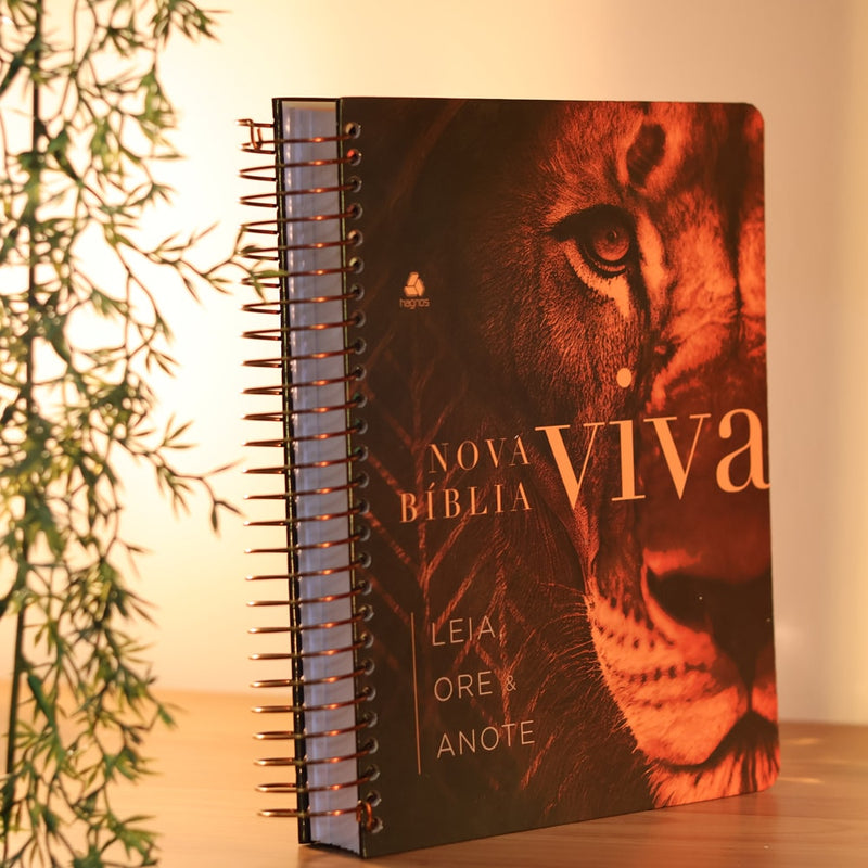 Nova Bíblia Viva Com Espaço para Anotação | Letra Normal | Capa Espiral Força e Poder