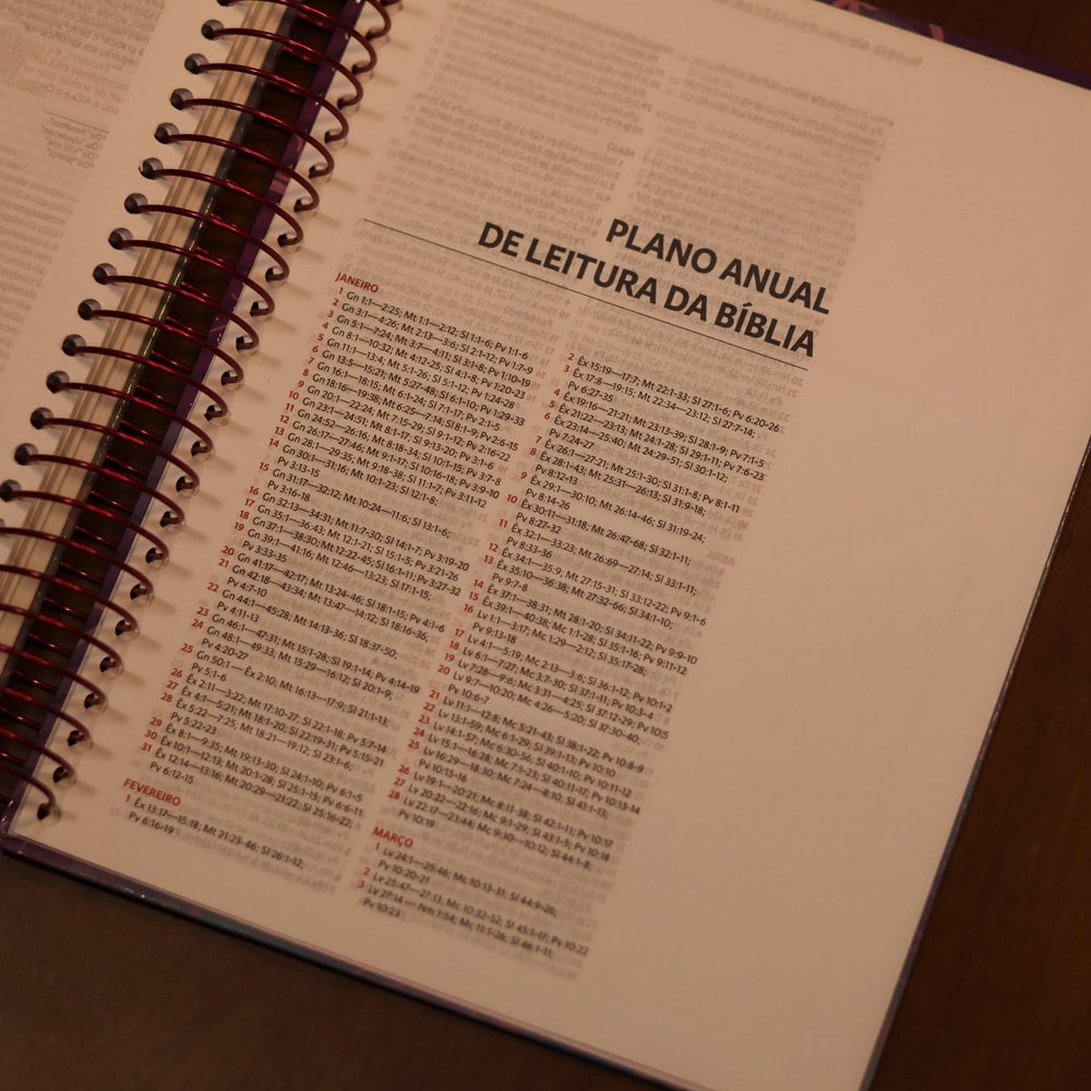 Nova Bíblia Viva Com Espaço para Anotação | Letra Normal | Capa Espiral Flores do Campo