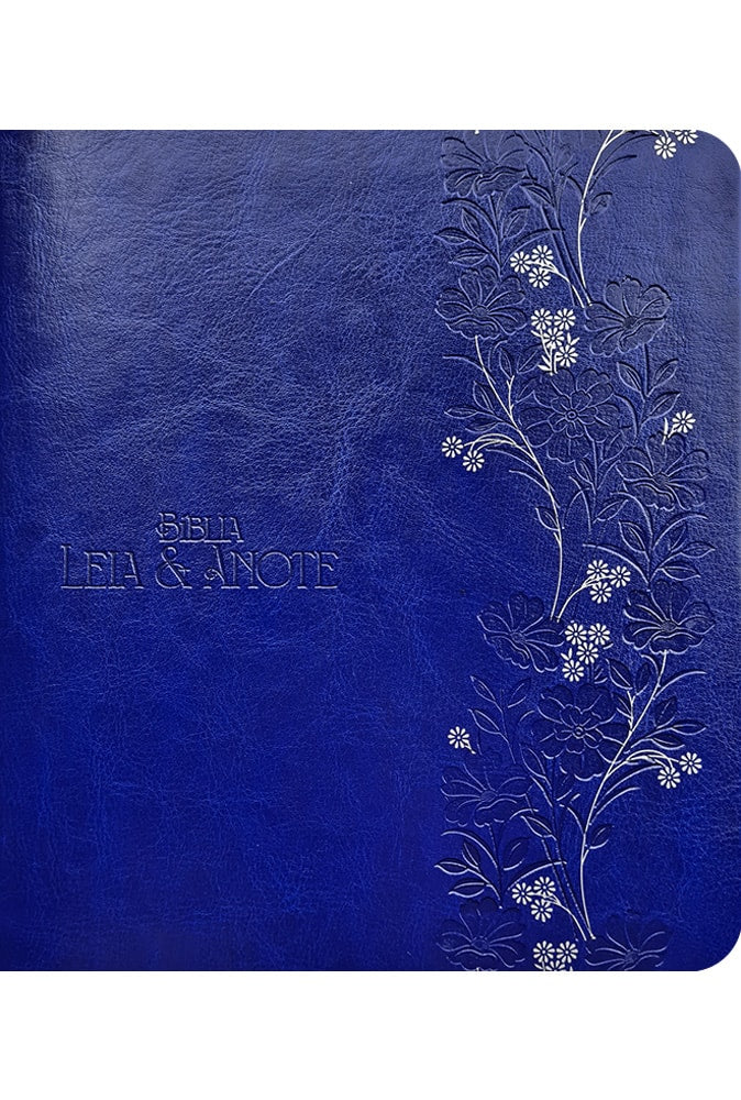 Bíblia Sagrada Leia e Anote | NVT | Letra Normal | Capa Luxo Azul