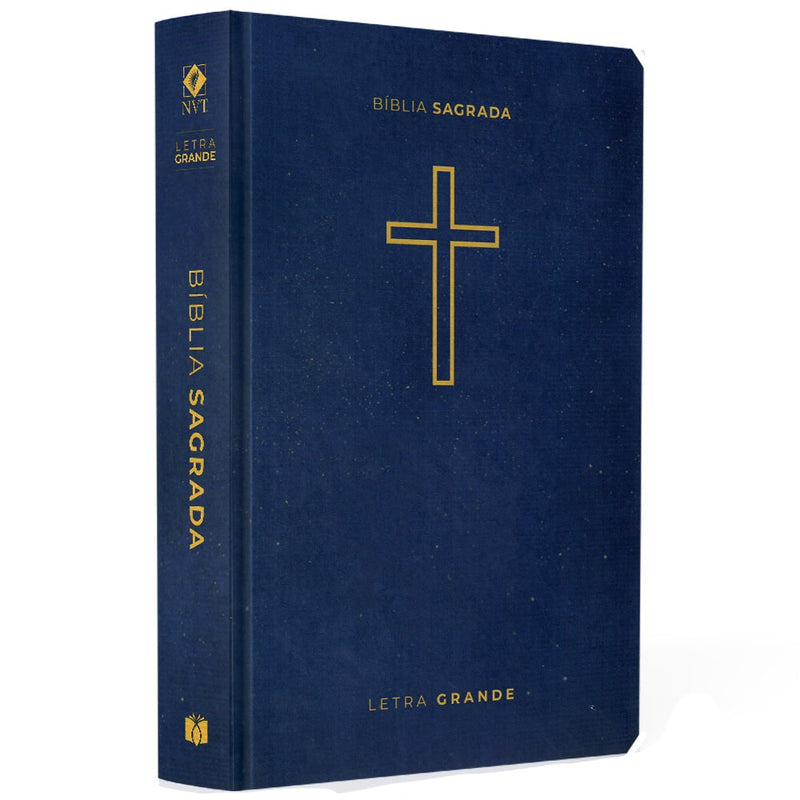 Bíblia Sagrada Salvos pela Graça Azul | NVT | Letra Grande | Capa Dura