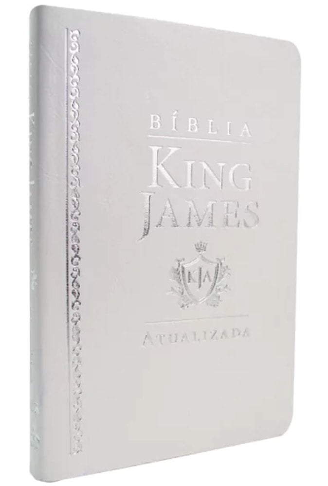 Bíblia King James Atualizada Slim | KJA | Capa Luxo Branca