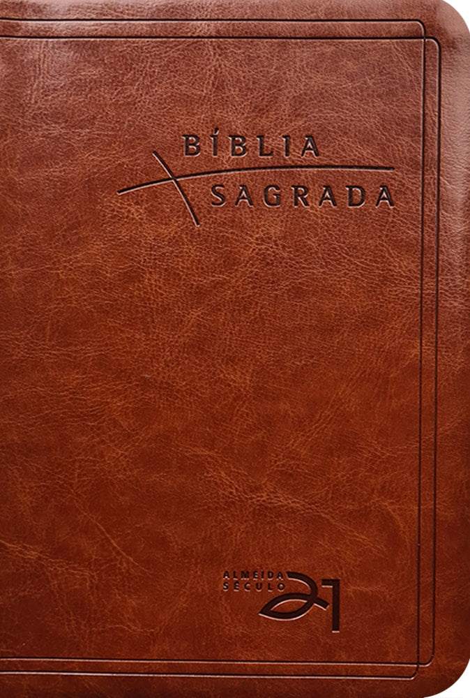Bíblia Sagrada | A21 | Normal | C/ Referencias Cruzadas | Capa Luxo Marrom