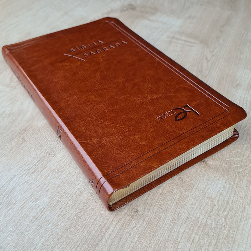 Bíblia Sagrada | A21 | Normal | C/ Referencias Cruzadas | Capa Luxo Marrom