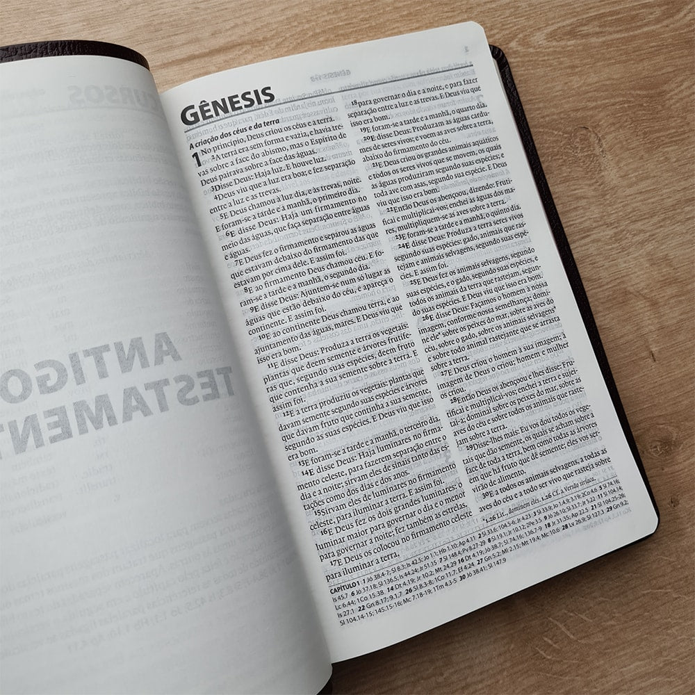 Bíblia Sagrada | A21 | Normal | C/ Referencias Cruzadas | Capa Luxo Marrom