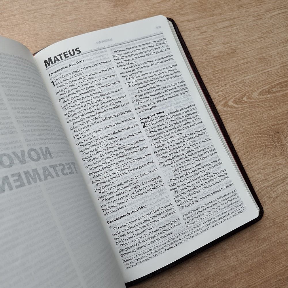 Bíblia Sagrada | A21 | Normal | C/ Referencias Cruzadas | Capa Luxo Marrom
