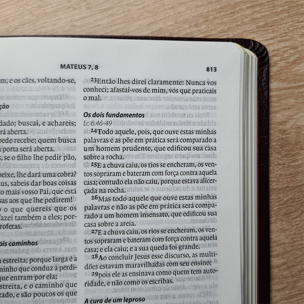 Bíblia Sagrada | A21 | Normal | C/ Referencias Cruzadas | Capa Luxo Marrom