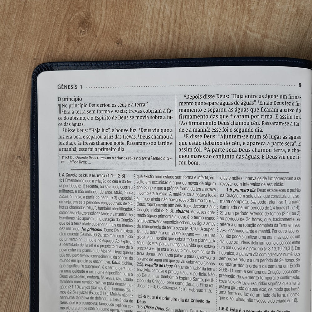 Bíblia De Estudo MacArthur | NVI | Letra Normal | Capa Luxo Azul