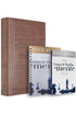 Kit Bíblia Campo de Batalha da Mente Marrom de Joyce Meyer, capa marrom com detalhes florais e xadrez. — Plenitude