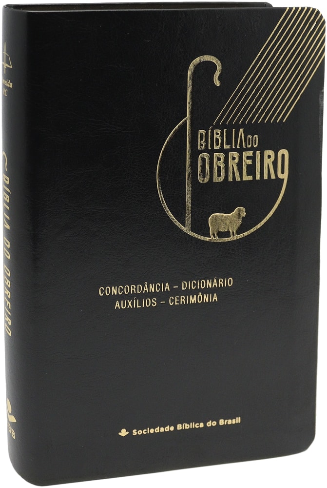 Bíblia do Obreiro Ovelha | ARC | Letra Grande | Capa Luxo Preta