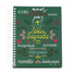 Bíblia Sagrada KJA 1611 espiral capa dura verde com palavras "amor, paz, alegria, paciência" e corações. — Plenitude