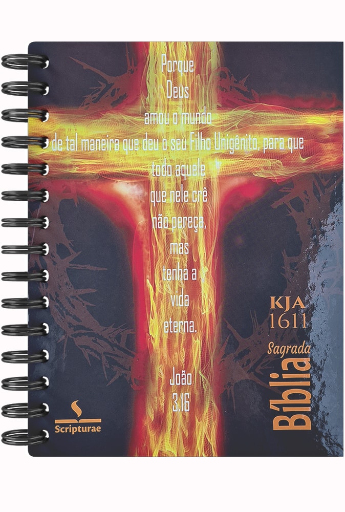 Bíblia Sagrada KJA 1611 | Letra Normal | Capa Dura Espiral João 3:16