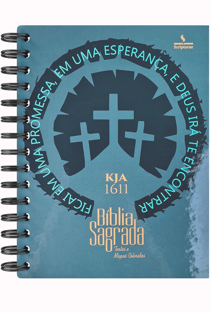 Bíblia Sagrada KJA 1611 | Letra Normal | Capa Dura Espiral Calvário