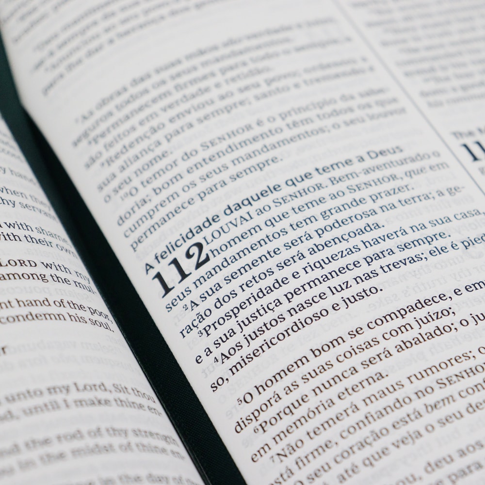 Bíblia Bilíngue | Português e Inglês | ACF | KJV | Leitura Perfeita | Couro Soft Verde