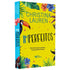 Livro Imperfeitos, de Christina Lauren, capa amarela com ilustrações de tucano, flores e folhagens tropicais. — Plenitude