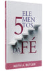Capa do livro 5 Elementos da Fé, com fundo branco e letras vermelhas, e degraus brancos. — Plenitude