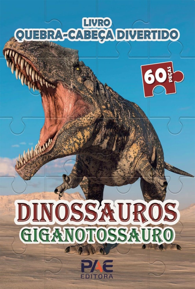 Livro Quebra-Cabeça Divertido | Dinossauros Giganotossauro