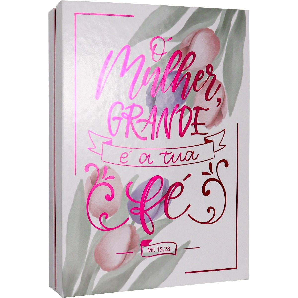 A Bíblia da Mulher Compacta | ARC | Letra Normal | Capa Luxo Rosa Tulipa