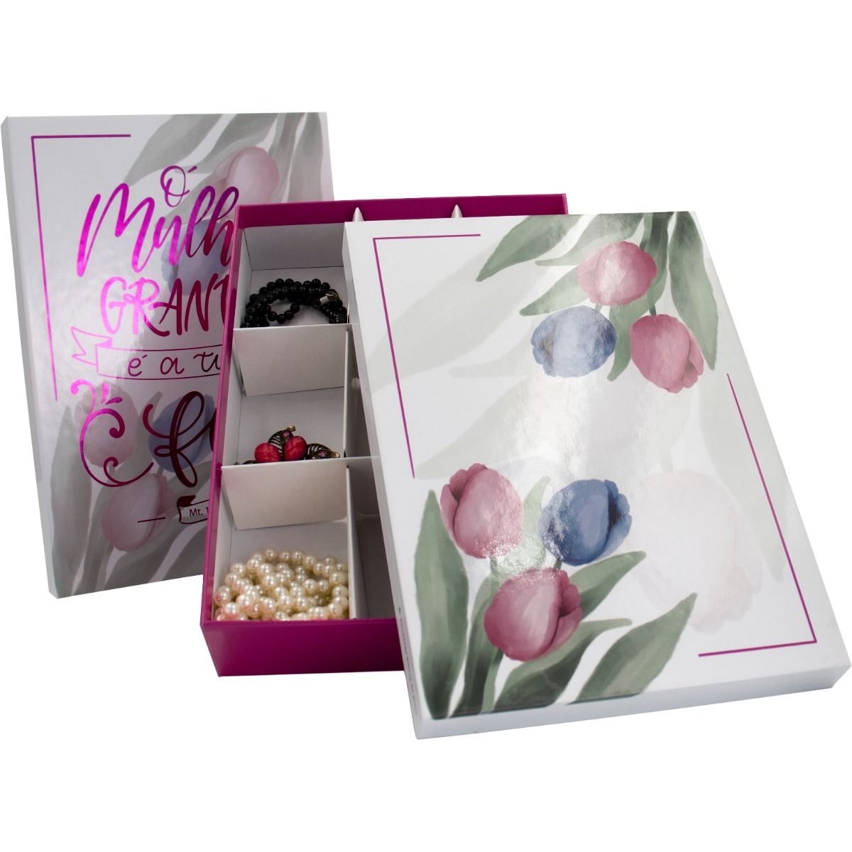 A Bíblia da Mulher Compacta | ARC | Letra Normal | Capa Luxo Rosa Tulipa