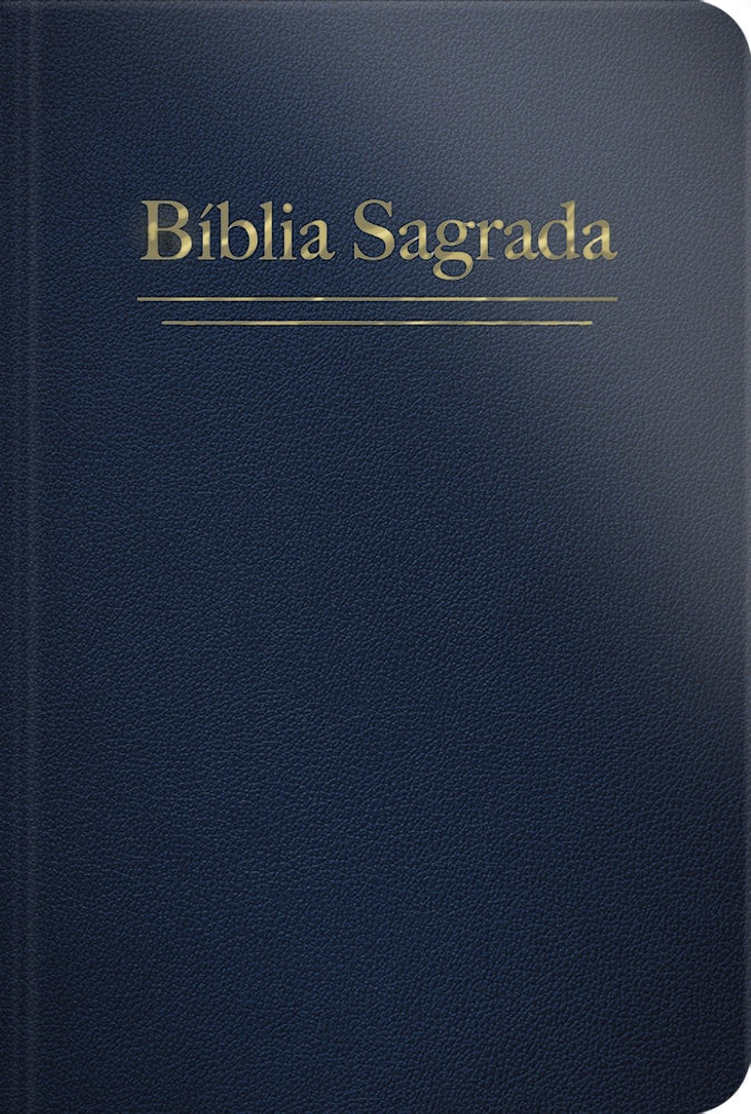 Bíblia Sagrada | ARC | Letra Grande | Capa Semi Luxo Azul