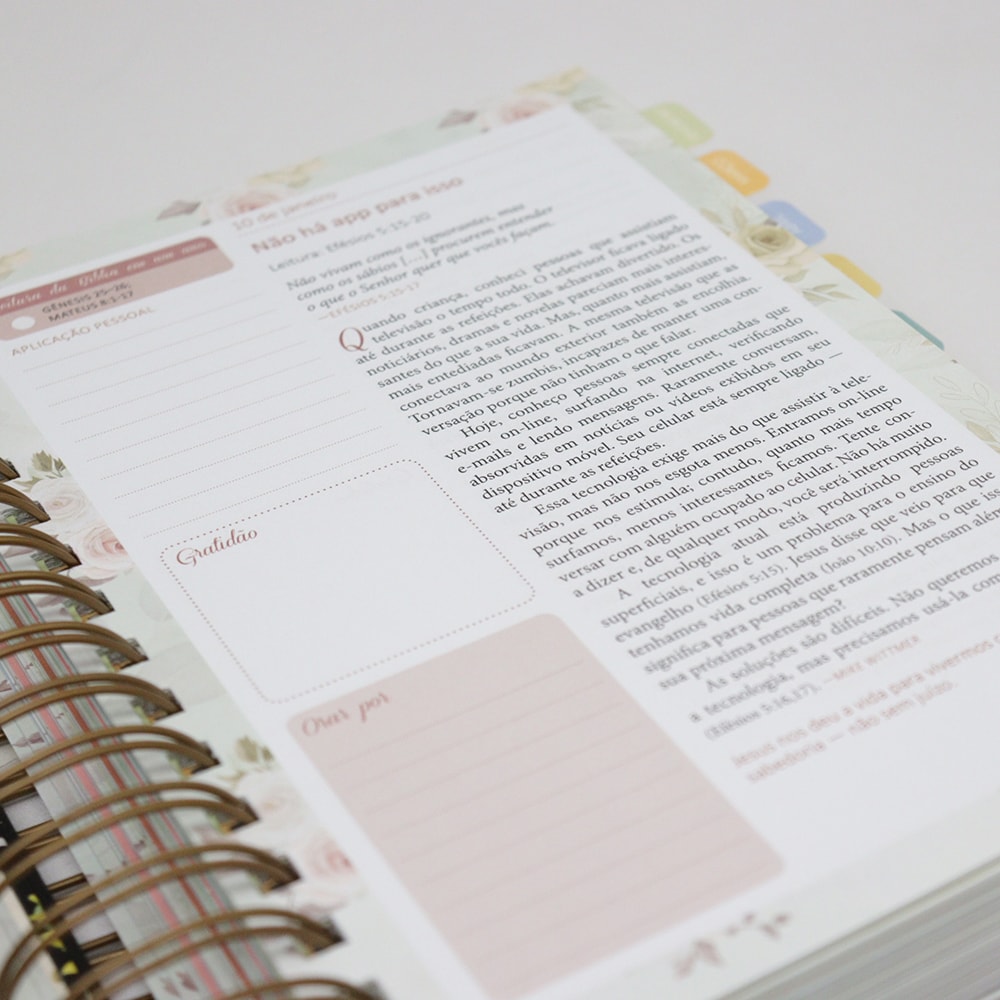 Planner Meu Plano com Deus | Esperei com Paciência | Capa Dura Espiral