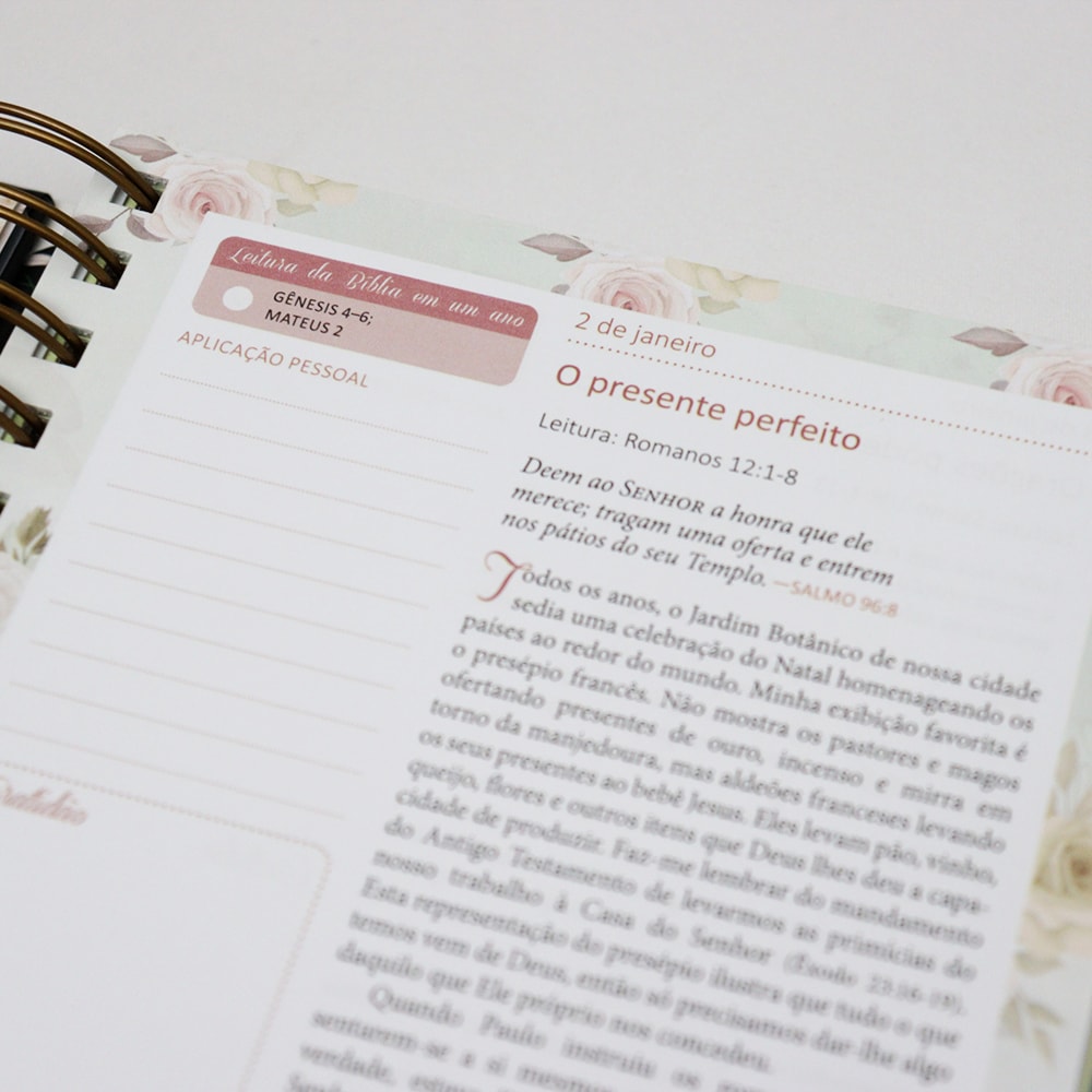 Planner Meu Plano com Deus | Esperei com Paciência | Capa Dura Espiral