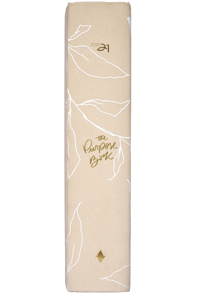 Bíblia The Purpose Book | A21 | Letra Normal | Espaço Para Anotações | Capa Tecido Jardim Bege