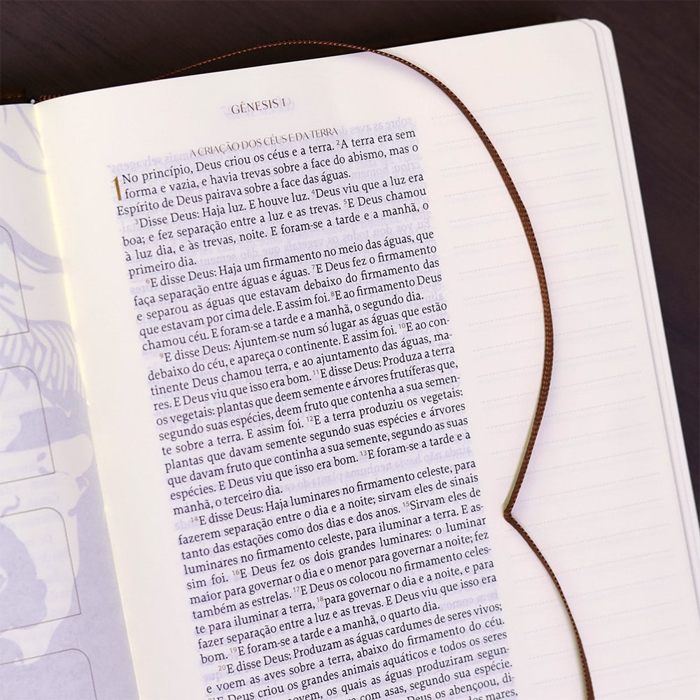 Bíblia The Purpose Book | A21 | Letra Normal | Espaço Para Anotações | Capa Couro Soft Janela