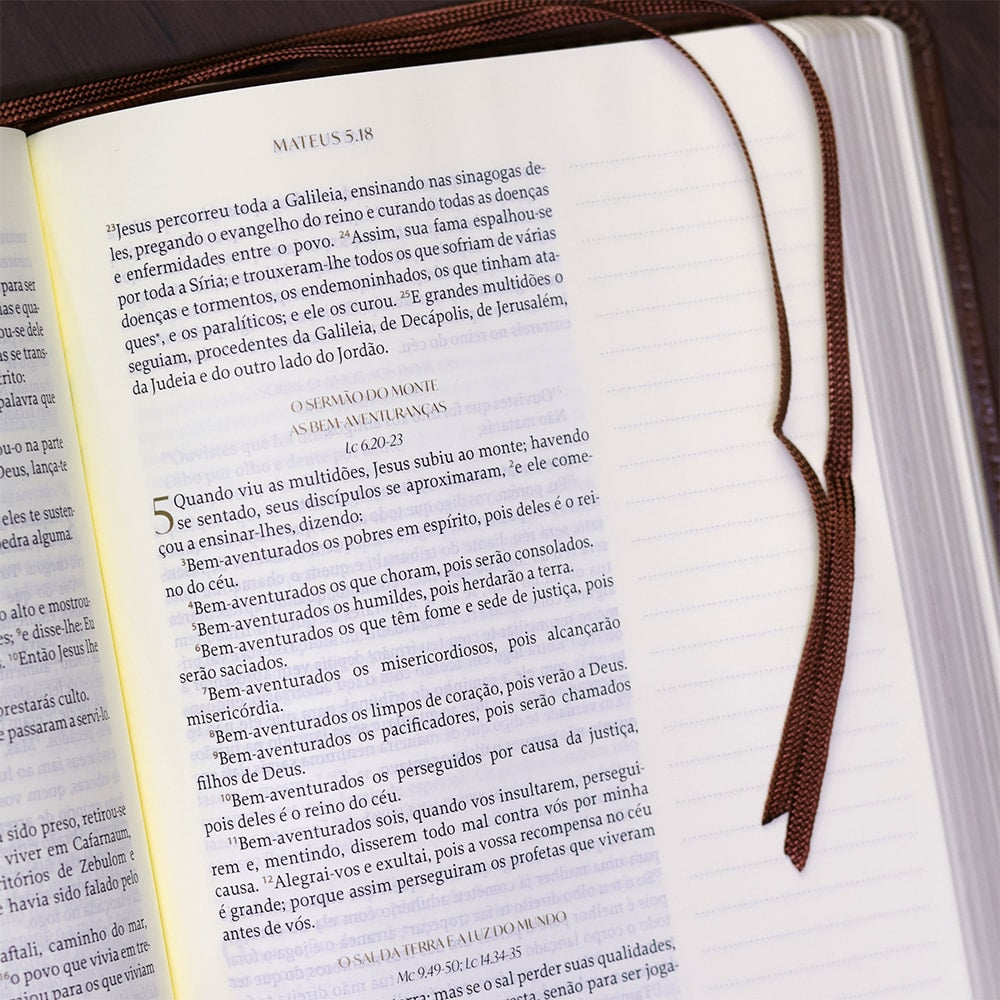 Bíblia The Purpose Book | A21 | Letra Normal | Espaço Para Anotações | Capa Couro Soft Janela