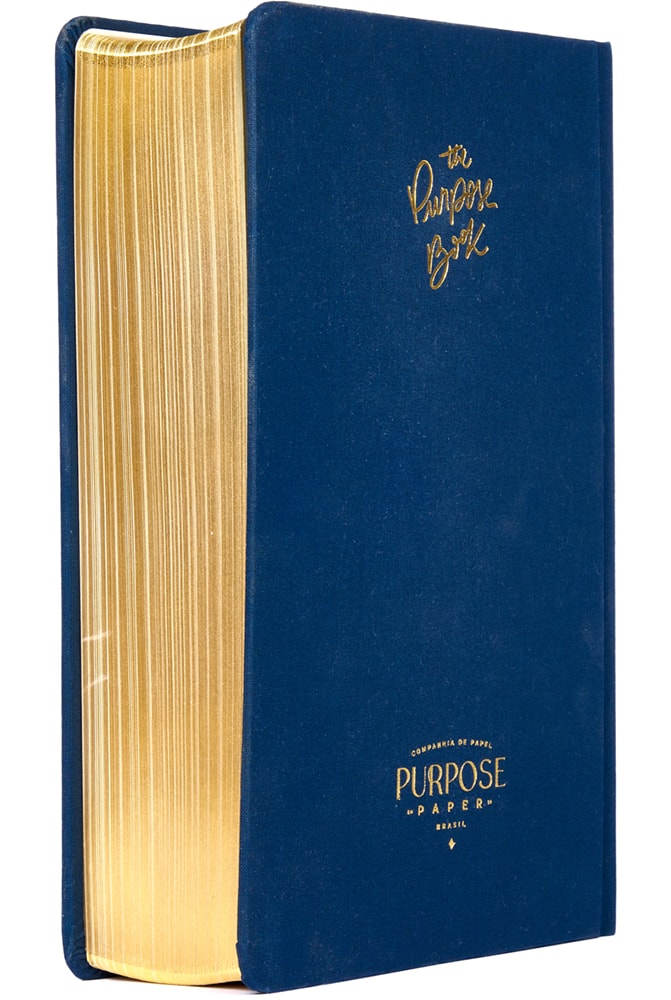 Bíblia The Purpose Book | A21 | Letra Normal | Espaço Para Anotações | Capa Tecido Azul Reino