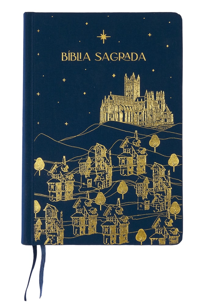 Bíblia The Purpose Book | A21 | Letra Normal | Espaço Para Anotações | Capa Tecido Azul Reino