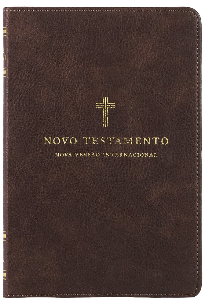 Novo Testamento | NVI | Leitura Perfeita | Couro Soft Cruz Marrom
