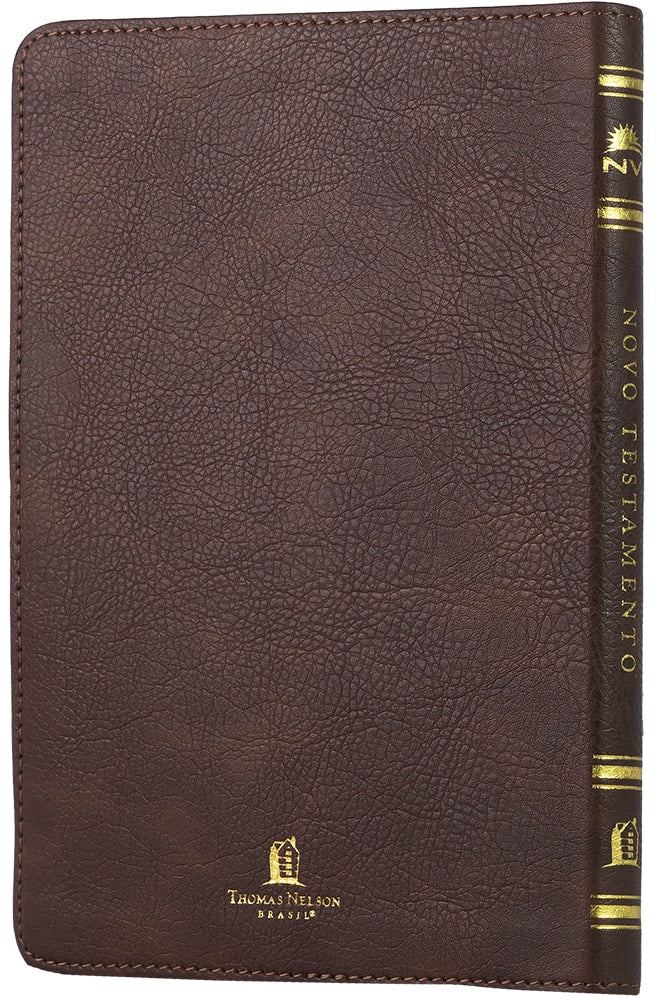 Novo Testamento | NVI | Leitura Perfeita | Couro Soft Cruz Marrom