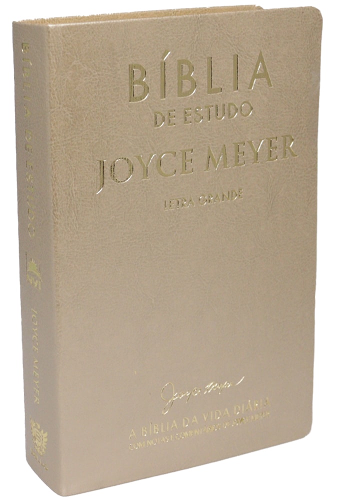 Bíblia De Estudo Joyce Meyer | NVI | Letra Grande | Capa Luxo Dourada