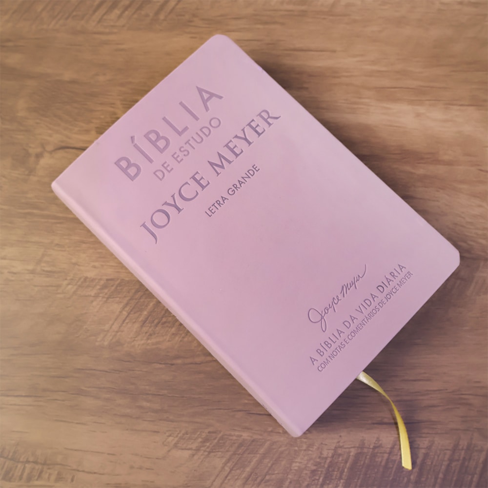 Bíblia De Estudo Joyce Meyer | NVI | Letra Grande | Capa Luxo Nude