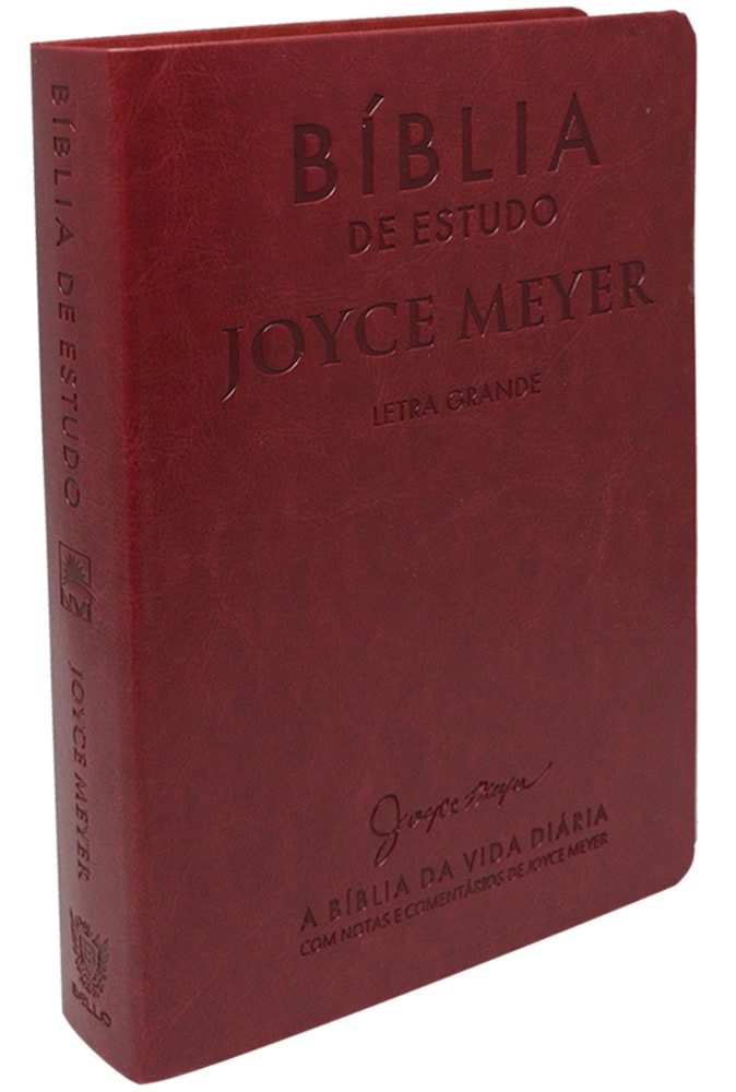 Bíblia De Estudo Joyce Meyer | NVI | Letra Grande | Capa Luxo Vermelha