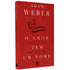 Livro "O Amor Tem Um Nome" de Adam Weber, capa vermelha com título em branco e preto. — Plenitude