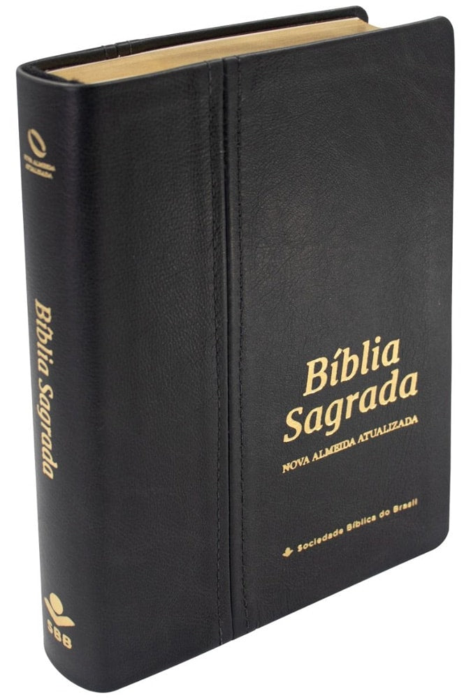 Bíblia Sagrada | NAA | Letra Gigante | Capa Couro Legítimo Preta