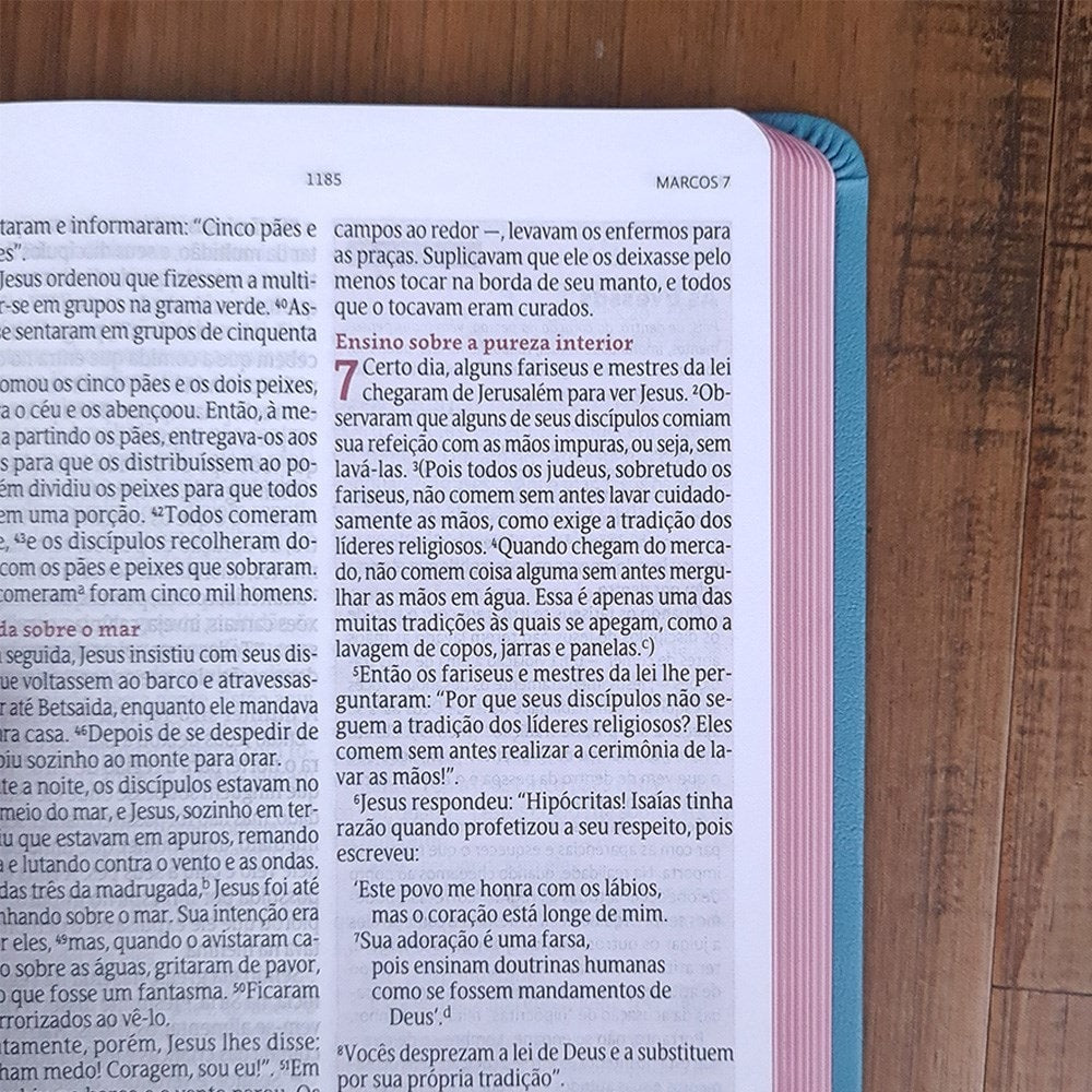 Bíblia de Estudos da Mulher | NVT | Letra Normal | Capa Luxo Azul