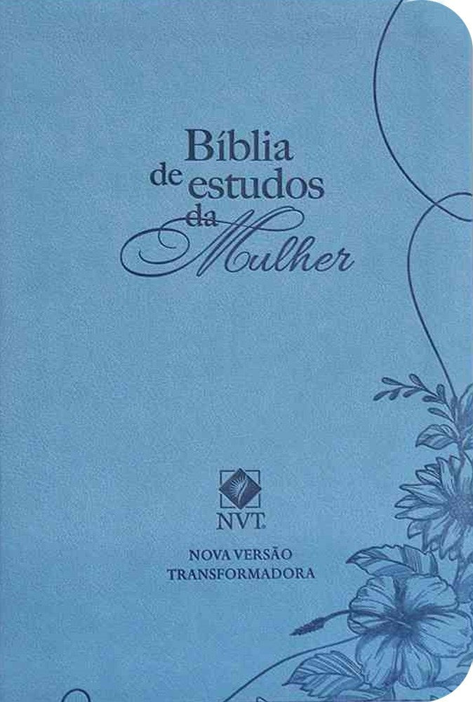 Bíblia de Estudos da Mulher | NVT | Letra Normal | Capa Luxo Azul