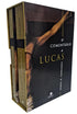 Box de livros: O Comentário de Marcos e Lucas por James R. Edwards, caixa preta com imagem de Jesus na cruz. — Plenitude