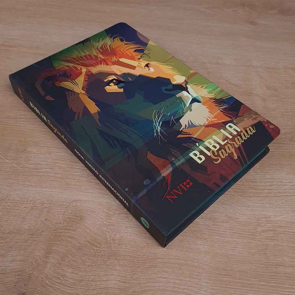 Bíblia Sagrada | NVI | Letra Normal | Capa Soft Touch | Leão Colorido
