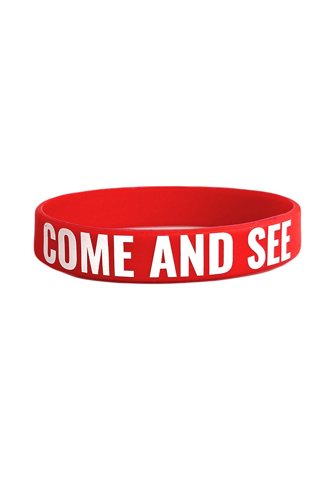 Pulseira de Silicone Come And See | Vermelha