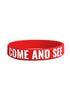 Pulseira de Silicone Come And See | Vermelha