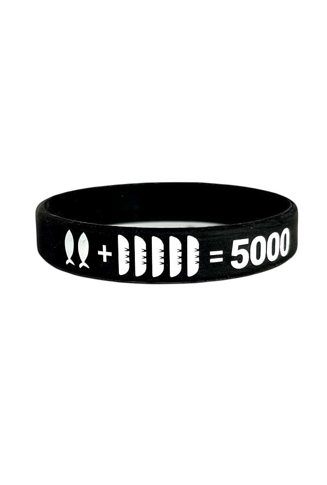 Pulseira de Silicone The Chosen 2+5=5000 | Preta