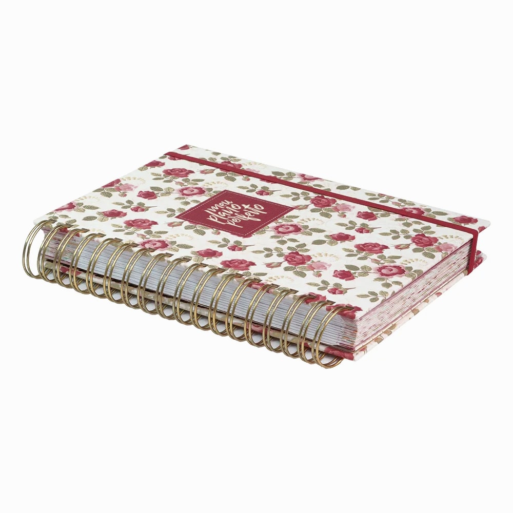 Planner Meu Plano Perfeito | Capa Tecido Vintage